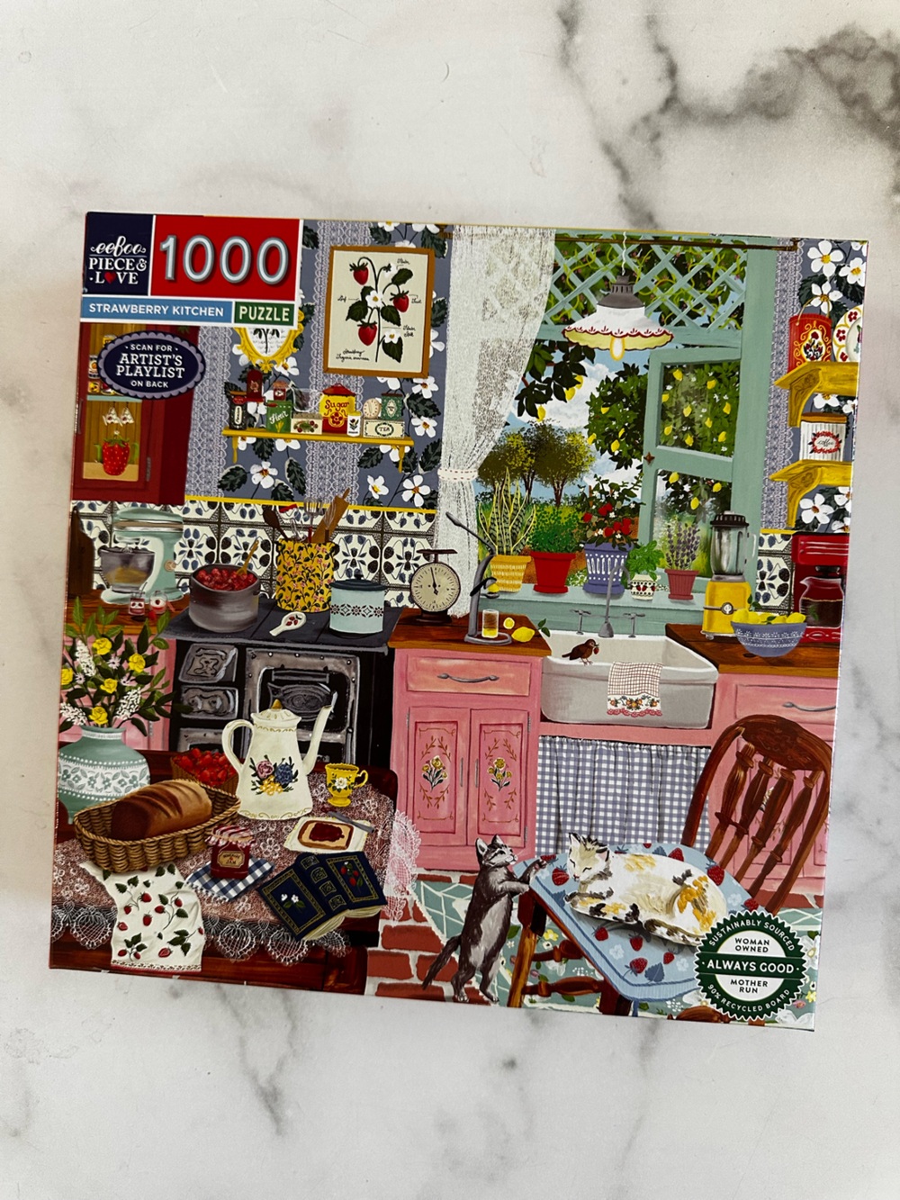 Eeboo Strawberry Kitchen 1000 Piece Puzzle